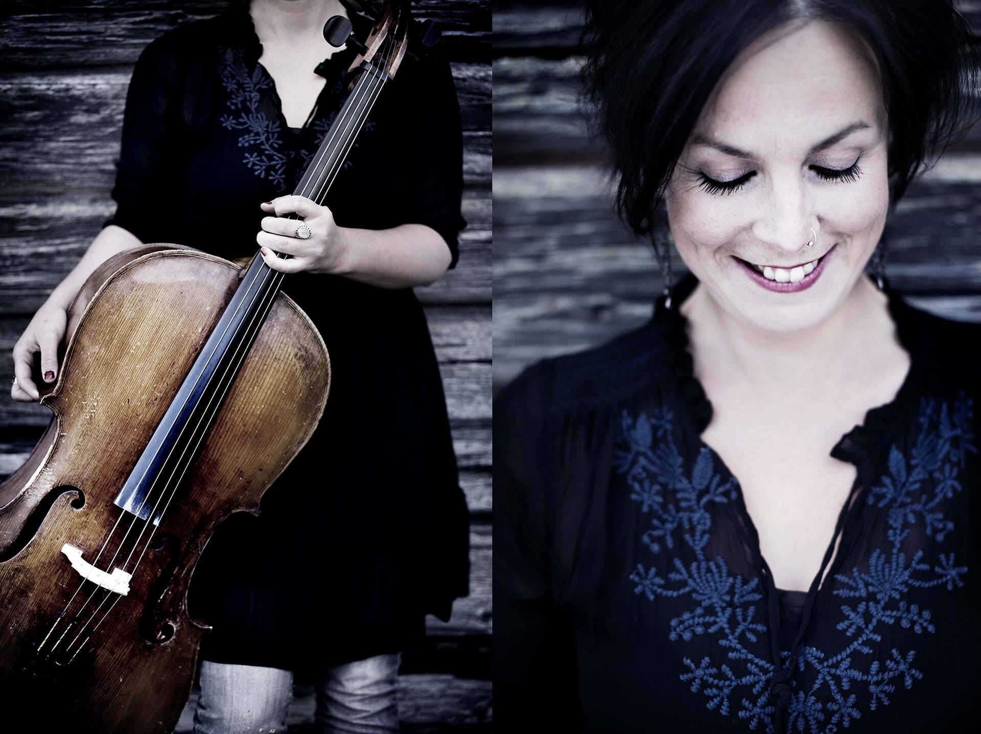 Porträtt Katarina Åhlén, cellist. Foto: Sandra Lee Pettersson